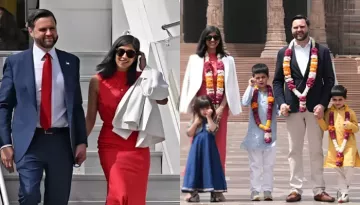 US Vice President, JD Vance's Kids Win Hearts As They Land In Delhi Wearing Ethnic Indian Attire