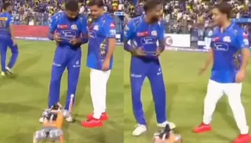 Akash Ambani Looks Scared As Hardik Pandya Launches The Dog Robot On Him, Laughs Out Loud