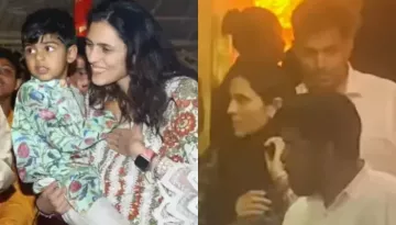 Shloka Mehta With Akash Ambani Visit Babulnath Temple, Wore Gorgeous Blue Suit For Mahadev's Darshan