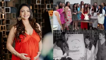 Pooja Banerjee Shares Inside Glimpse Of Her Lavish Baby Shower, Radiates Pregnancy Glow In Red Dress