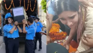 IAF Pilot, Siddharth Yadav's Fiancee Breaks Down Next To His Coffin, Says 'Baby Tu Aaya Nahi..'