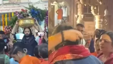 Anant Ambani Completes 170 Km Padayatra From Jamnagar To Dwarkadish Temple, Nita, Radhika Accompany