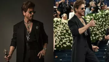 Shah Rukh Khan Makes Grand Debut At MET GALA 2025 In Custom Sabyasachi Outfit With 'K' Pendant