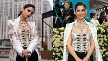 Isha Ambani Channels Royalty At MET GALA 2025 In 'Maharaja Of Nawanagar's Necklace, Oversized Coat