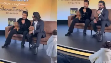 Ram Charan Poses With His Wax Statue At Madame Tussauds, Daughter, Klin Kaara Invades Stage