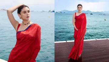 Aditi Rao Hydari Holds Elegance Like A Crown In A Saree At Cannes, Flaunts 'Sindoor-Filled-Maang'