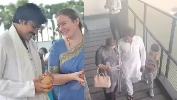 Pawan Kalyan Spotted With 8-Year-Old Son, Mark, Wife, Anna At Airport First Time After Fire Accident