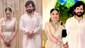 Nagarjuna's Son, Akhil Akkineni Tied The Knot With Zainab Ravdjee In An Ethereal White-Gold Ensemble
