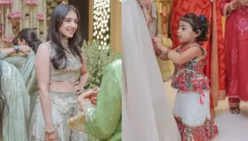 The Ambani Clan Attends Wedding Soiree, Radhika Looks The Prettiest, While Veda Dons A Tiny Lehenga