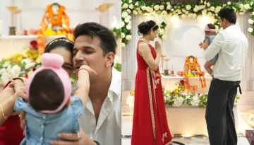 Prince Narula And Yuvika's Daughter's 1st Ganpati Celebration As They Welcome Bappa In New Home