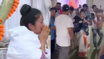 Zubeen Garg's Wife, Garima Takes Their Dogs To See His Coffin, Breaks Down During His Last Rites