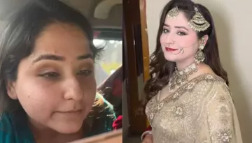 Bride Becomes Her Own MUA, Does Bridal Makeup Inside Cab While Stuck In Delhi's Traffic