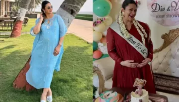 Divyanka Tripathi's Baby Shower, 41-Year-Old Mom-To-Be Flaunts Gajra, Cradles Fully-Grown Baby Bump