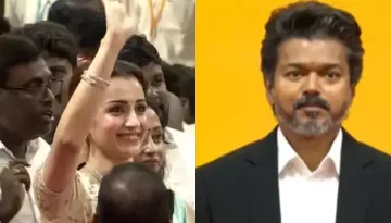 Trisha Krishnan Blushes, Reacts When Asked On Rumoured Love Vijay Thalapathy Being CM Of Tamil Nadu