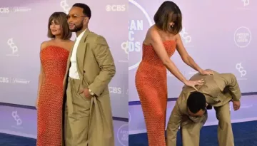 John Legend Rescues Wife, Chrissy Teigen From Wardrobe Malfunction At American Music Awards 2026