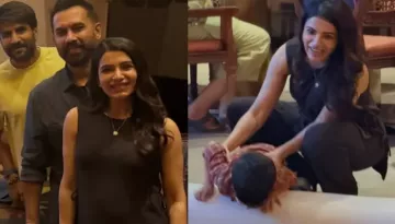 Pregnant Samantha Ruth Prabhu Glows As She Tries To Hide Baby Bump, While Husband Plays With Twins