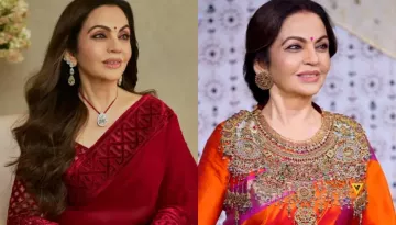 Nita Ambani Wore Oversized Neckpiece That Covered Her Entire Blouse For Ganpati Celebration