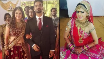  Here Are Some Beautiful Pictures From The Wedding Reception Of 'Kkusum' Actress Rucha Gujarathi   