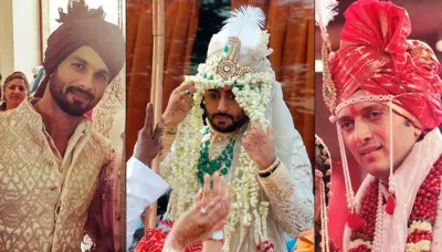  Decoding Safa And Kalgi Designs Worn By 7 Handsome Bollywood Celebrity Grooms At Their Wedding   