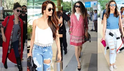  Airport Style: 8 Bollywood Divas Who Will Inspire You To Look Fabulous On The Way To Your Honeymoon   