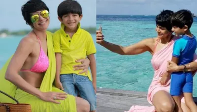 Mandira Bedi Wore 'Bikini-Saree' On Her Beach Vacation To Maldives And We're Yet To Get Over It!