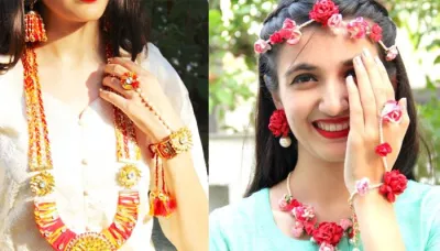  10 Beautiful Gota Jewellery Pieces For Brides To Look Divine On Their Pre-Wedding Ceremonies   