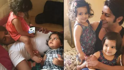  Adorable Father-Daughter Moments Of Karanvir Bohra With His Twins Bella And Vienna   