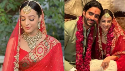 Bride Repurposed Her Great Grandmom's Antique Saree Border And Wore Her 'Nani's Heirloom Jewellery