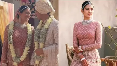  TEDx Speaker Turned Bride Wore A Unique Peplum-Style Tarun Tahiliani Lehenga, Dazzles In Diamonds   