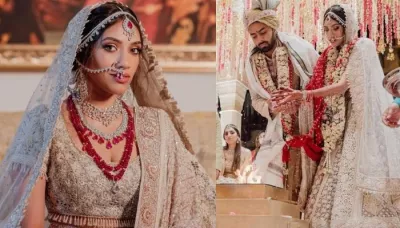 Bride, Raveena Mehta Donned Unique 16-'Kali' Lehenga Which Took Four Years To Be Made