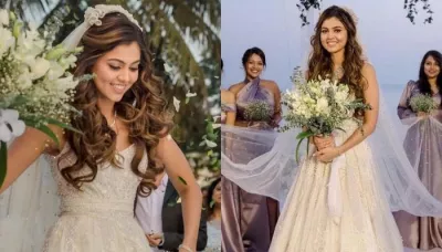  Bride Wore A Falguni And Shane Peacock's Pristine White Gown For Her Christian Wedding   