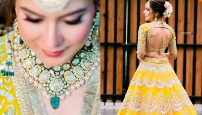  Manish Malhotra Bride Stunned In A Sunshine Bright Yellow Lehenga On Her 'Anand Karaj' Ceremony   
