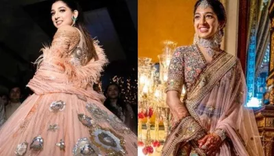 Bride Wore A Manish Malhotra Outfit On Her 'Sangeet', Dons A Sabyasachi Lehenga At Her Engagement