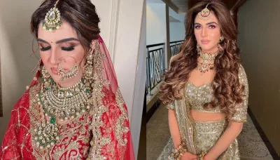  Manish Malhotra Bride Opted For A Cherry Red Lehenga On Her D-Day, Dons A Silverish One At 'Mehendi'   