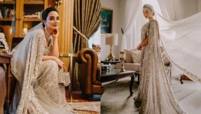  Manish Malhotra Bride Becomes A Princess By Donning A Sequinned Saree, Paired It With A Long Veil   