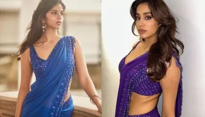  Fashion Face-Off: Suhana Khan Or Janhvi Kapoor, Who Aced In Arpita Mehta's Pre-Draped Saree?   