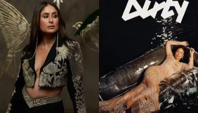  Kareena Kapoor Looks Sexy On Dirty Magazine Cover, Dons A See-Through Manish Malhotra's Gilded Gown   