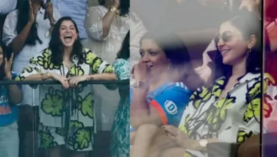 Anushka Sharma Stunned In A Green Floral Printed Co-Ord Set Worth Rs. 27K For The WC 2023 Semi-Final