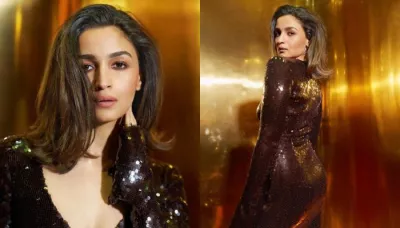 Alia Bhatt Looks Smoking Hot In A Sequin Maxi Dress Worth Rs. 2.68 Lakhs At 'Koffee With Karan 8'