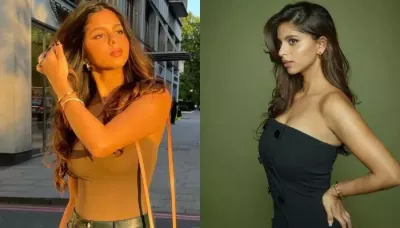  Suhana Khan Amps Up Her Glam Quotient In A Bandeau Dress For Rs. 5K, Styles It With Affordable Heels   