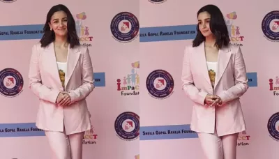 Alia Bhatt Exudes Boss Lady Vibes At An Event, Dazzles In A Blush Pink Pantsuit Worth Rs. 1.99 Lakh