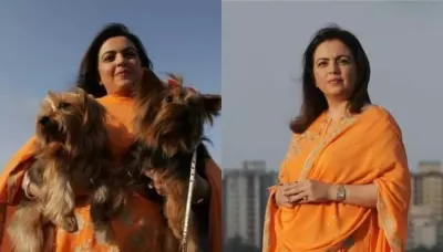  Nita Ambani Looks Stunning In 18-Year-Old Photos As She Visited Marine Drive With Her Fur Babies   