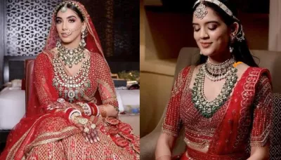  20 Falguni Shane Peacock Brides Who Wore Red Ensembles For Their Wedding   