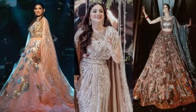  20 Brides Who Stunned In Manish Malhotra Outfits At Their Cocktail: Feather Gown To Pre-Draped Saree   