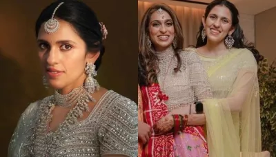 Shloka Mehta's Sister, Diya Borrows Her Diamond Layered Necklace To Wear At Son's 'Mundan' Ceremony