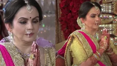 Nita Ambani Once Donned A Huge Diamond 'Nath' With A Gigantic 1 Lb Diamond Hanging From It
