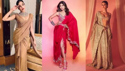  15 Pre-Draped Sarees For To-Be-Brides Inspired By B-Town Divas: 'Dhoti' Style To Embellished Ones   