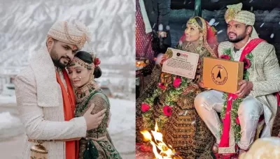 Couple Gets Hitched In Freezing Temperature Of Minus 25 Degrees Celsius Amidst Snow In Spiti Valley