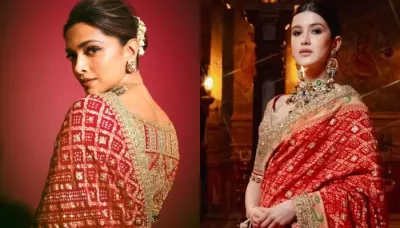  Bollywood Divas In 'Gharchola' Sarees: Deepika Padukone Radiates Pregnancy Glow, Shanaya Looks Regal   