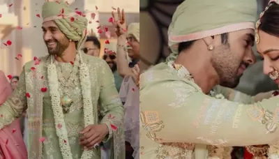 'Dulha' Pulkit Samrat's Sherwani With 'Gayatri Mantra' Designed By Anamika Khanna Is Giving Us Goals